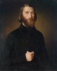 Portret van de theoloog Carl Scholl